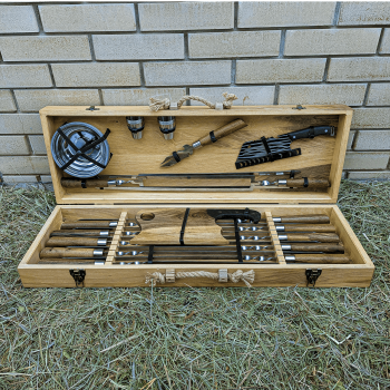 Набір подарункових шампурів у кейсі “Емір” на 10 персон ( 31 предмет)