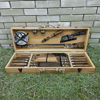 Набір подарункових шампурів у кейсі “Емір” на 10 персон ( 31 предмет)