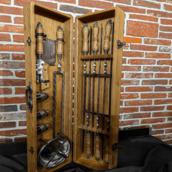 Набір для шашлика подарунковий на 6 персон “Лісові мандри” (21 предмет)